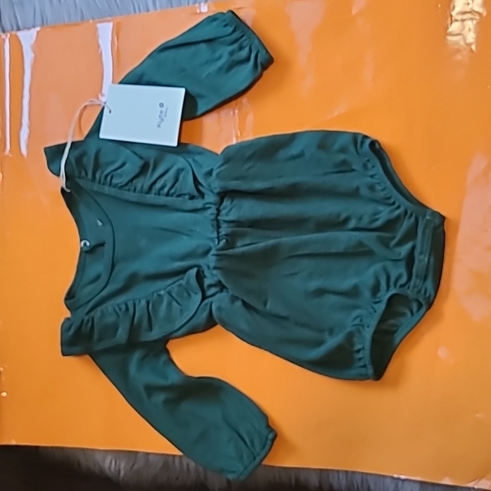 Nwt! Kyte baby long sleeve bubble romper in forest green